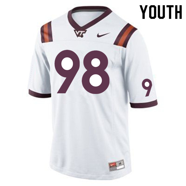 Youth #98 Robert Porcher IV Virginia Tech Hokies College Football Jerseys Sale-Maroon